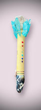 Load image into Gallery viewer, NEW MOON WAND Chakra Smokie Quartz & White Dragon Agate