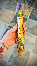 Load image into Gallery viewer, NEW MOON WAND Amethyst & Rhodonite