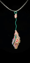 Load image into Gallery viewer, Third Eye Magik Witches Broom Necklaces (Aura Rainbow Kyanite)
