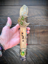 Load image into Gallery viewer, NEW MOON WAND Chakra Aquamarine & Sodalite LARGE