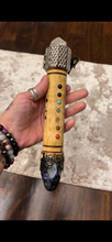 Load image into Gallery viewer, NEW MOON WAND Chakra Clear Quartz & Sodalite Large