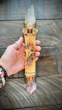 Load image into Gallery viewer, NEW MOON WAND Smokie Quartz & Amethyst LARGE