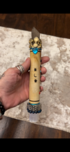 Load image into Gallery viewer, New Moon Wands Chakra Smokie Quartz & Selenite Medium