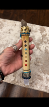 Load image into Gallery viewer, New Moon Wands Chakra Smokie Quartz & Selenite Medium