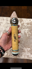 Load image into Gallery viewer, NEW MOON WAND Chakra Rose Quartz & Onyx Large