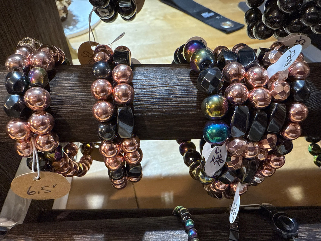 Hematite Magnetic Rose Gold Bracelet