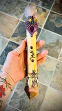 Load image into Gallery viewer, NEW MOON WAND Amethyst &amp; Rhodonite
