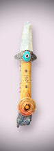 Load image into Gallery viewer, NEW MOON WAND Aquamarine &amp; Silicon Carbide LARGE
