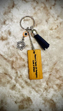 Load image into Gallery viewer, Modern Sexy Witch Double Sided Wooden Bamboo Keychain
