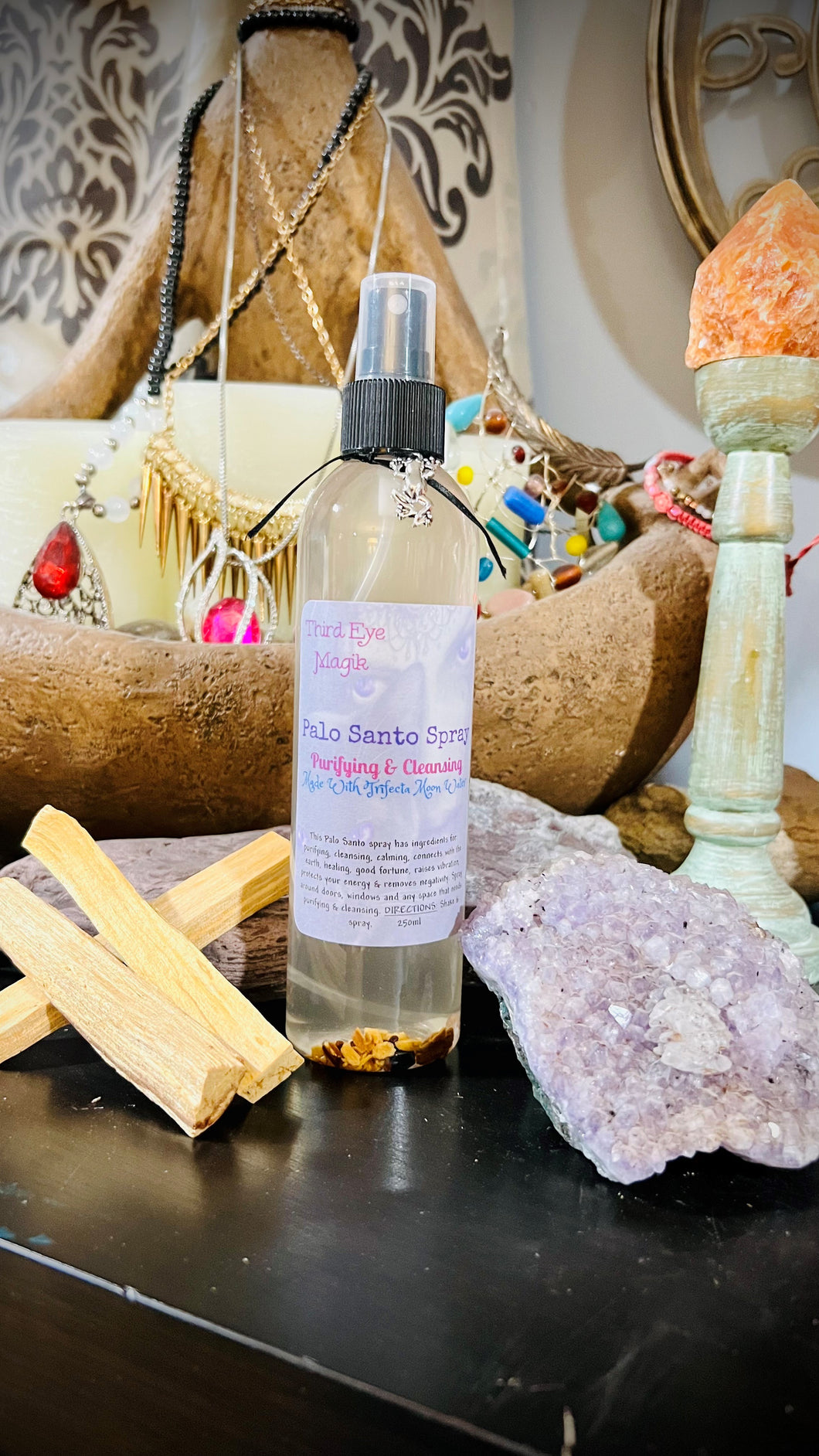 Palo Santo Spray Purifying & Cleansing Made With Trifecta Moon Water 240ml