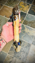 Load image into Gallery viewer, NEW MOON WAND Smoky Quartz &amp; Septarian Large
