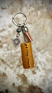 Witchy Woman Double Sided Wooden Bamboo Keychain