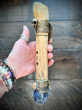 Load image into Gallery viewer, NEW MOON WAND Chakra Aquamarine &amp; Sodalite LARGE
