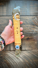 Load image into Gallery viewer, NEW MOON WAND Chakra Celestite &amp; Labradorite
