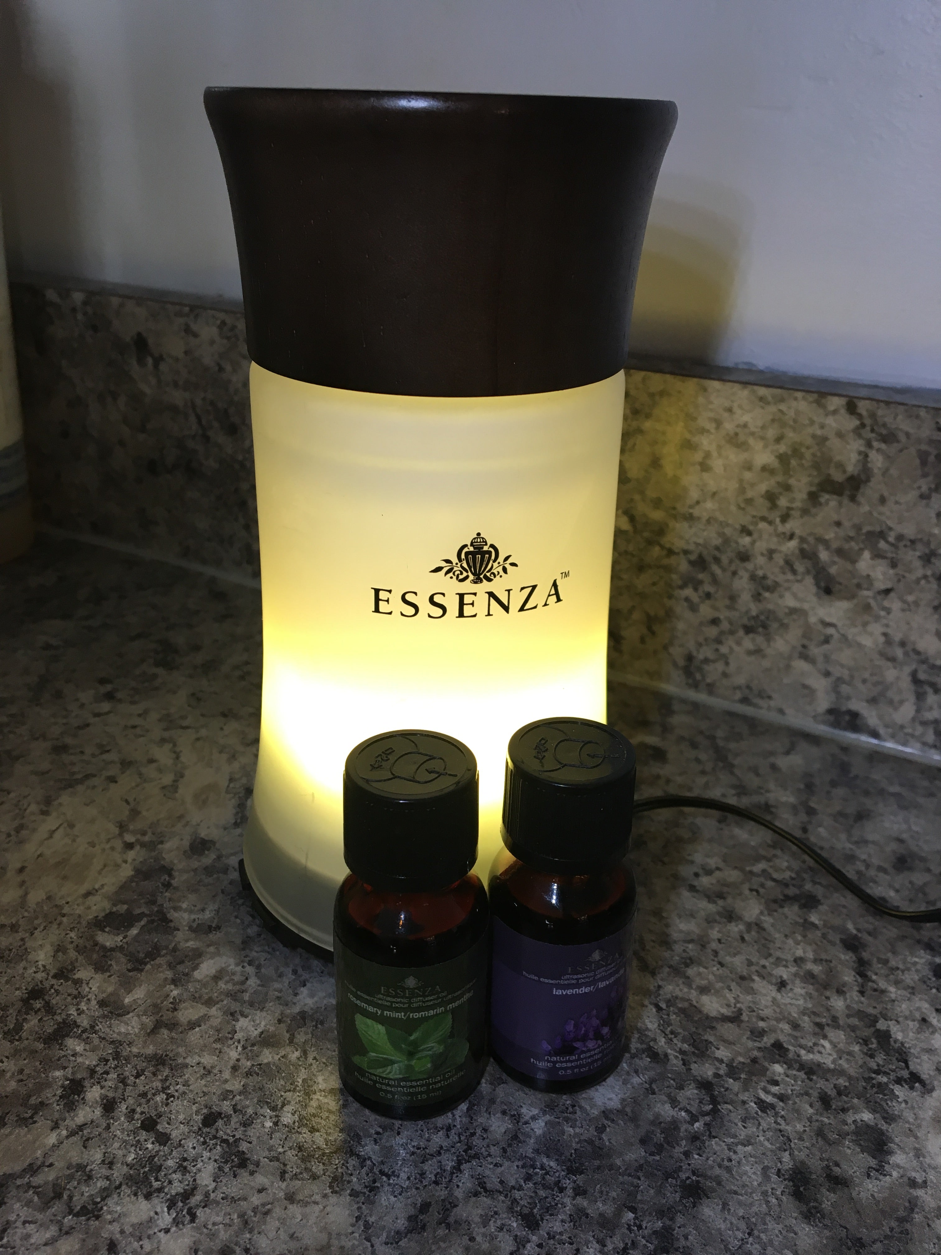 Essenza Frosted Glass Ultrasonic Diffuser – Elixirz By Emajean