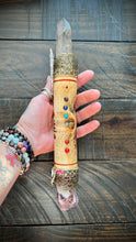 Load image into Gallery viewer, NEW MOON WAND Smokie Quartz &amp; Amethyst LARGE

